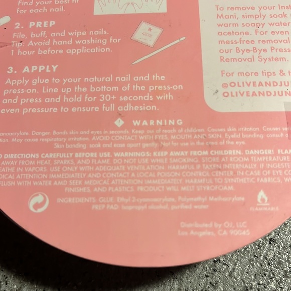 New in package medium length 100% chance blue instant Mani press on nails - Picture 8 of 9